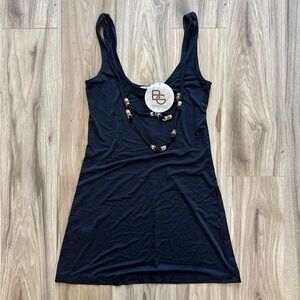 BCBG metal trim tank dress